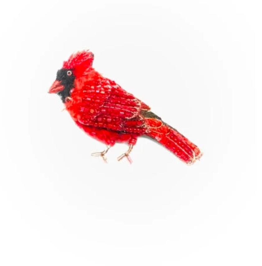 Common Cardinal Brooch Pin