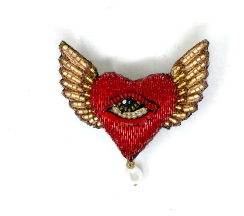 Guardian Heart Brooch Pin