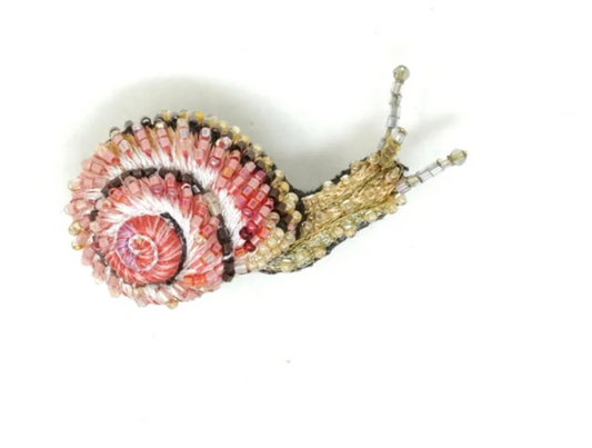 Blinking Snail Brooch Pin