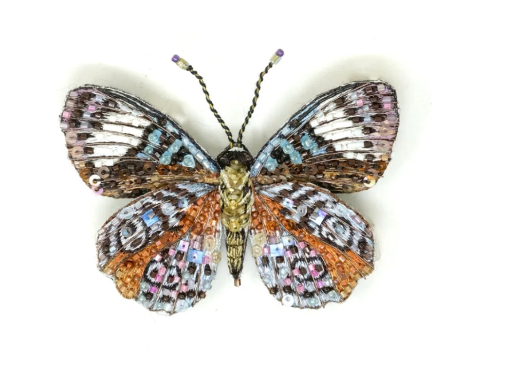 Glorious Purplewing Butterfly Brooch Pin