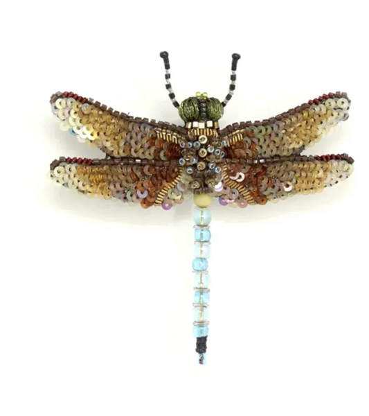 Blue Emperor Dragonfly Brooch Pin