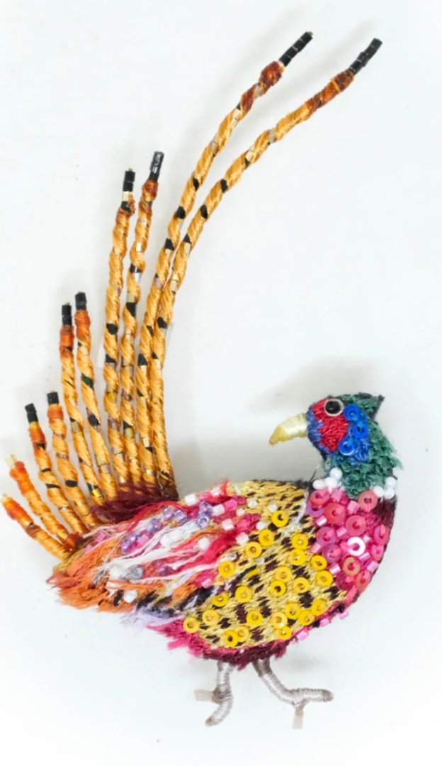 Ring Necked Pheasant Brooch Pin