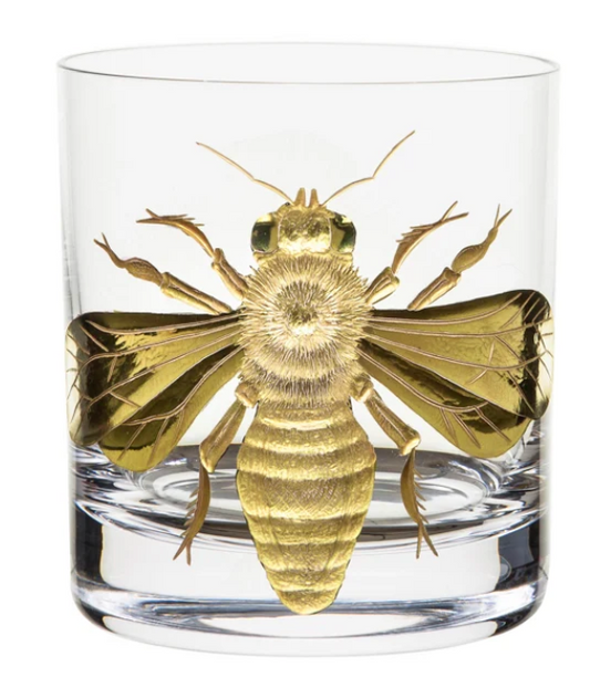 Artel 24K Bee Double Old Fashioned Glass