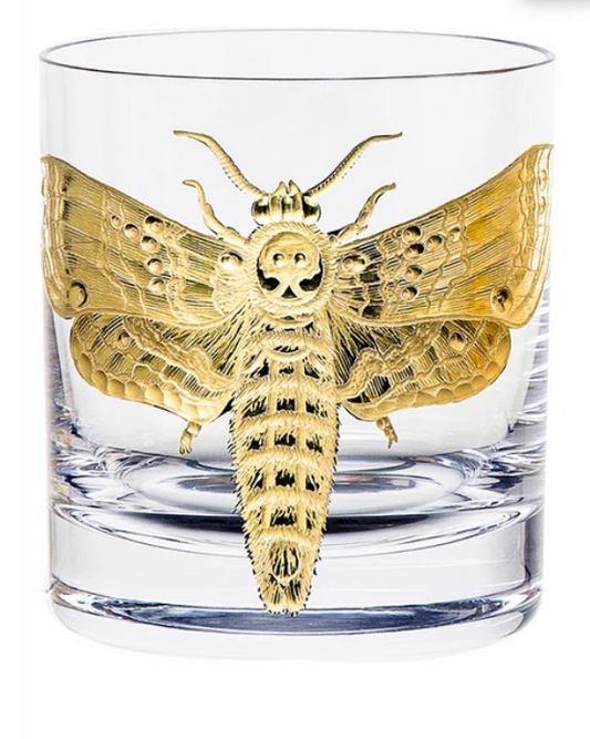 Artel 24K Butterfly Double Old Fashioned Glass