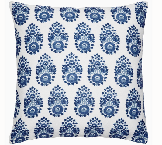 John Robshaw Adira Indigo Outdoor Decorative Pillow
