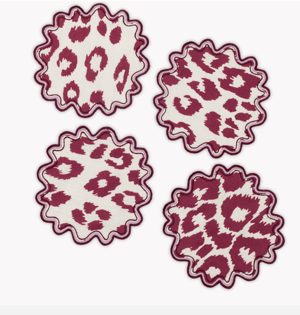 Iconic Leopard Cocktail Napkins - Set of Four