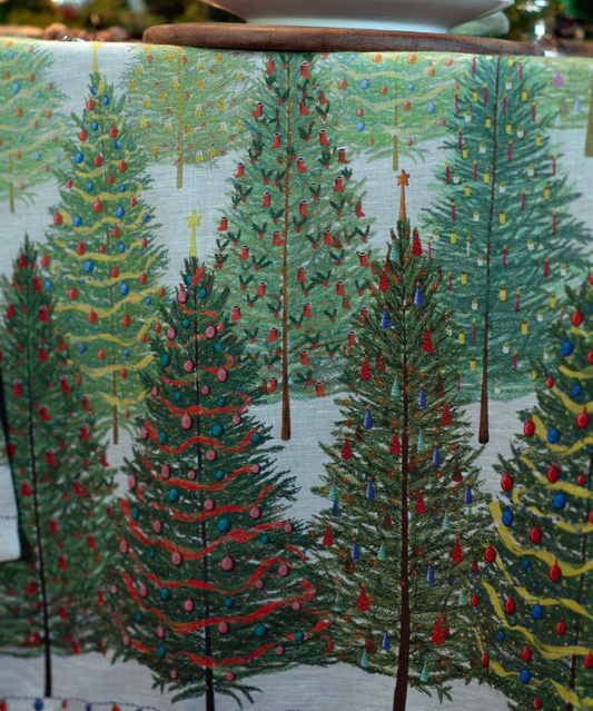 Christmas Trees Tablecloth 67" x 67"