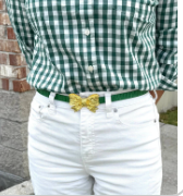 Thin Crocodile Leather Belt