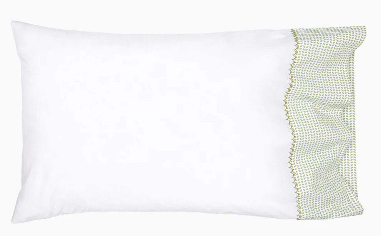 Cinde Cuff Light Indigo Organic Sheet Cases (Set of 2)
