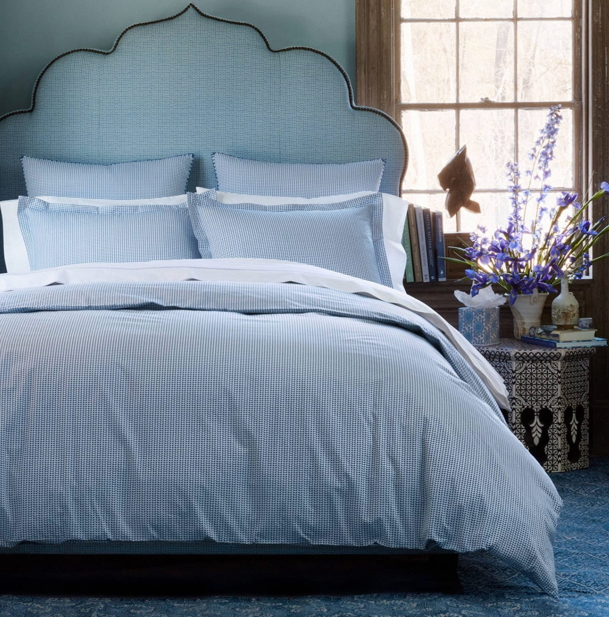 John Robshaw Cinde Light Indigo Organic Duvet
