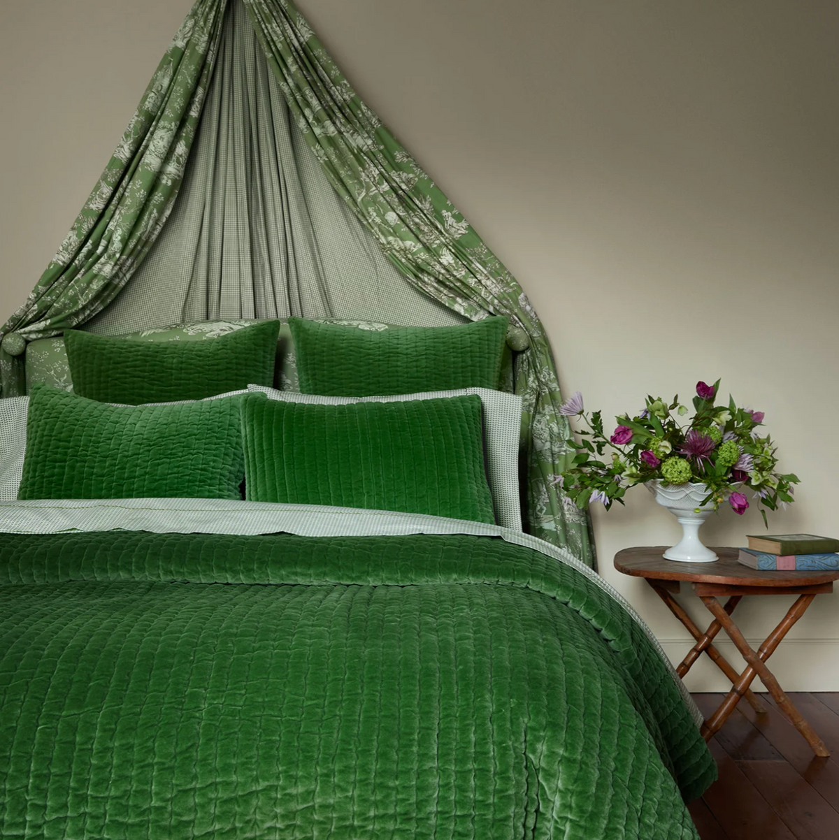 John Robshaw Velvet Moss Quilt