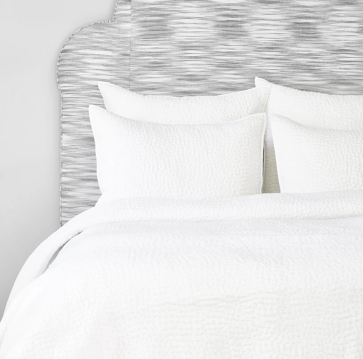 John Robshaw Organic Hand Stitched White Quilt