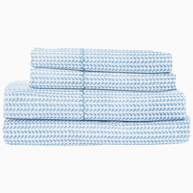 John Robshaw Cinde Light Indigo Organic Sheet Set