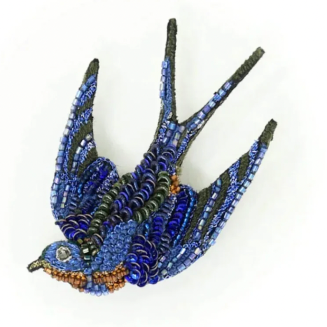 Singing Swallow Brooch Pin