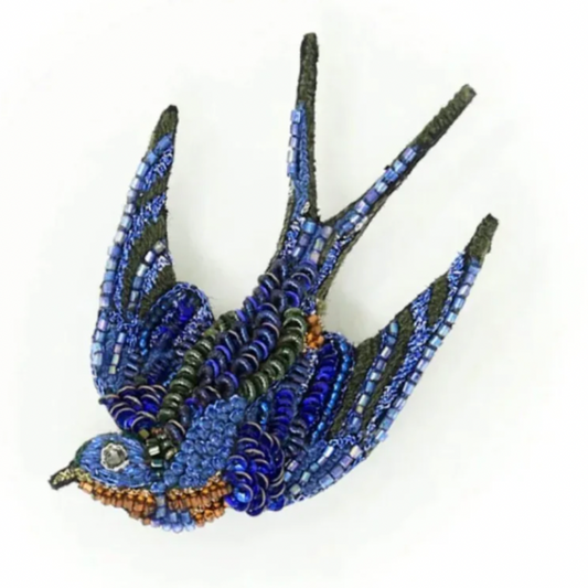 Singing Swallow Brooch Pin