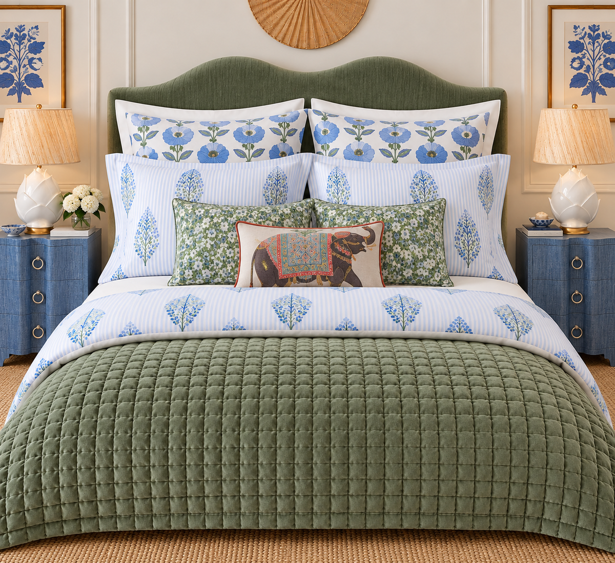 Nirvi Light Indigo Flat Sheet
