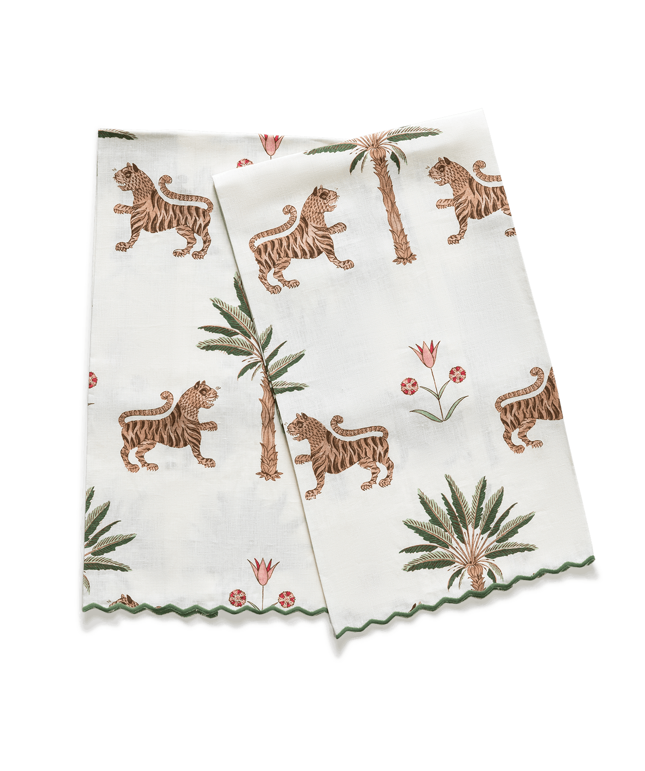 Tiger Palm Guest Towels- Set of 2