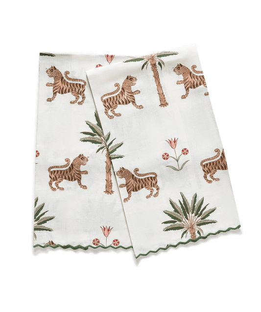 Tiger Palm Guest Towels- Set of 2