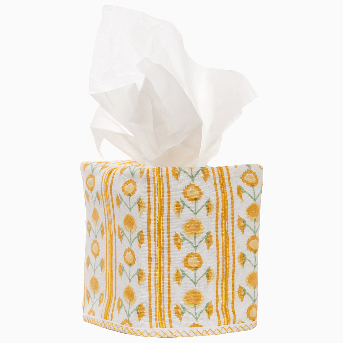 John Robshaw Ritika Marigold Tissue Box Cover