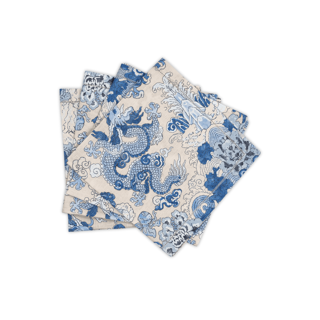 Magic Mountain Napkins Set of 4 Porcelain Blue