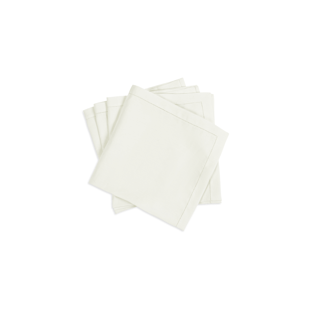 Valentina Hemstitch Napkin Set of 4 Ivory