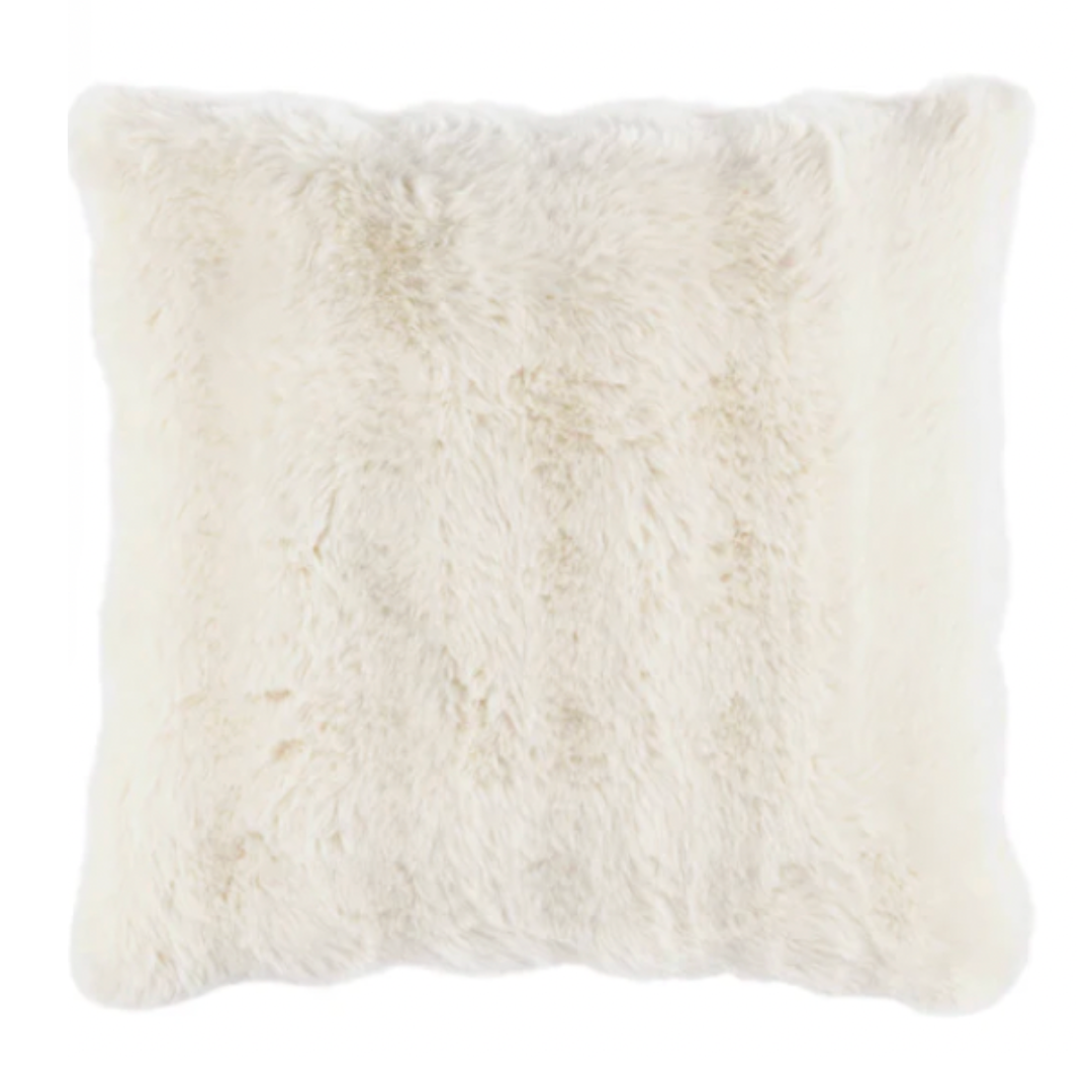 Faux Fur Ivory Pillow