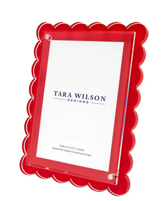 Red Scallop Frame