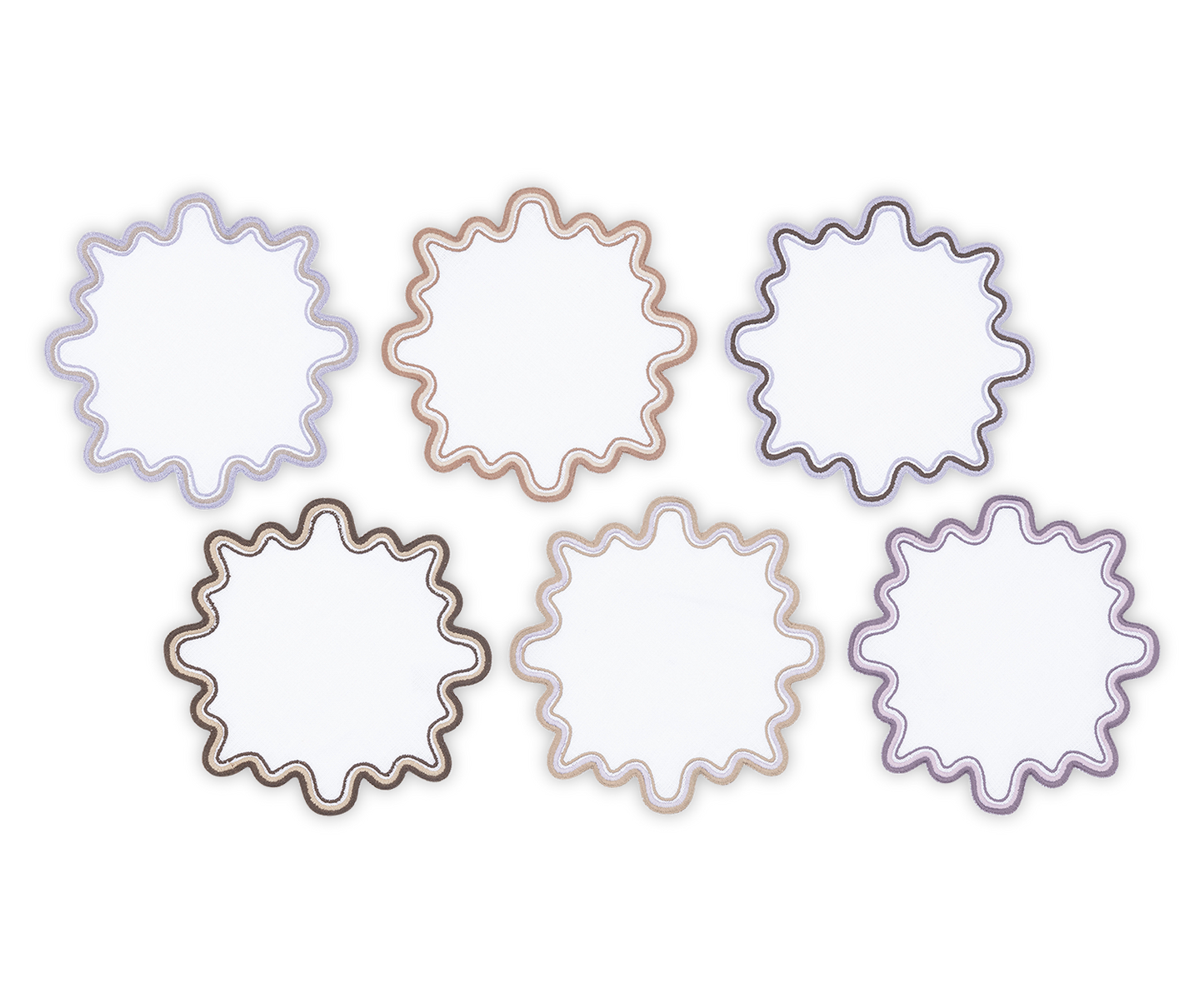 Wave Cocktail Napkin Set of 6 by Matouk