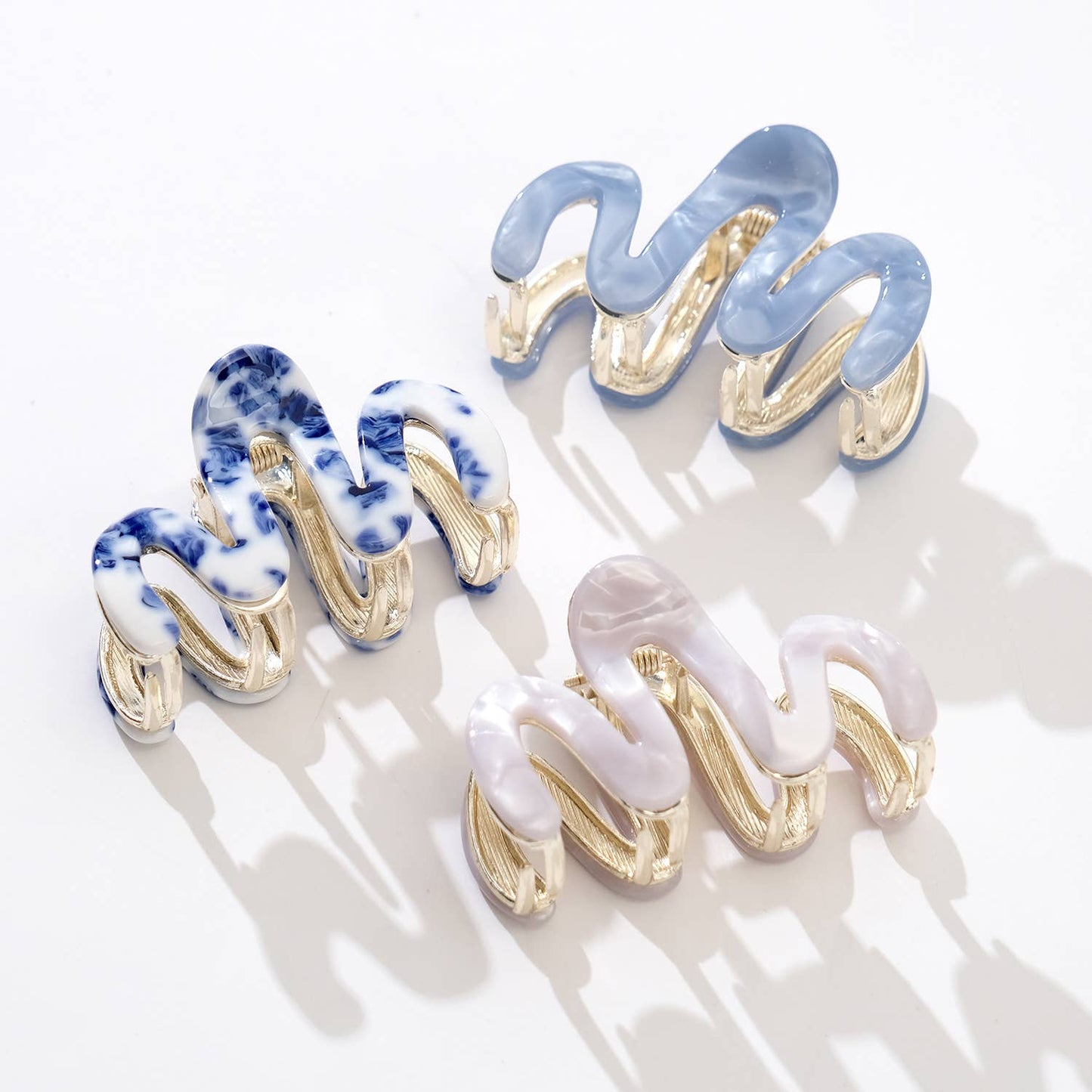 Willow Mini Coastal Metal Squiggle Claw Clip - Mini: Assorted