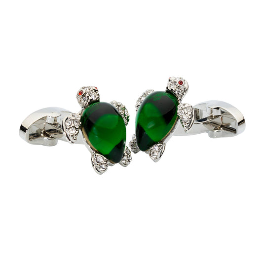 Crystal Turtle Cufflink