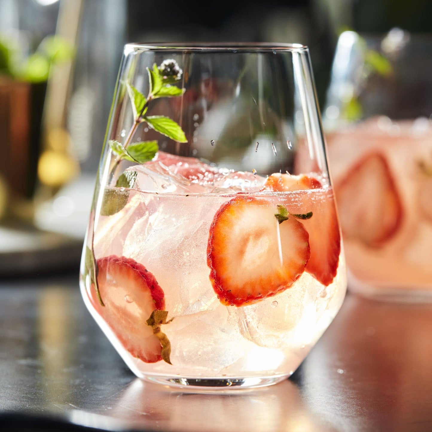 Libbey Signature Greenwich Stemless Wine Glasses, 18 Ounce, Set of 6