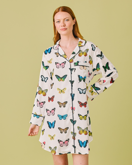Mariposa Sleep Shirt: Multi / M