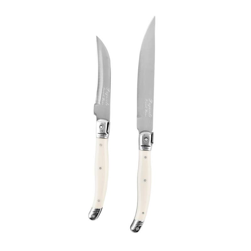 French Home Laguiole 2 Piece Citrus Knife Set - Faux Ivory