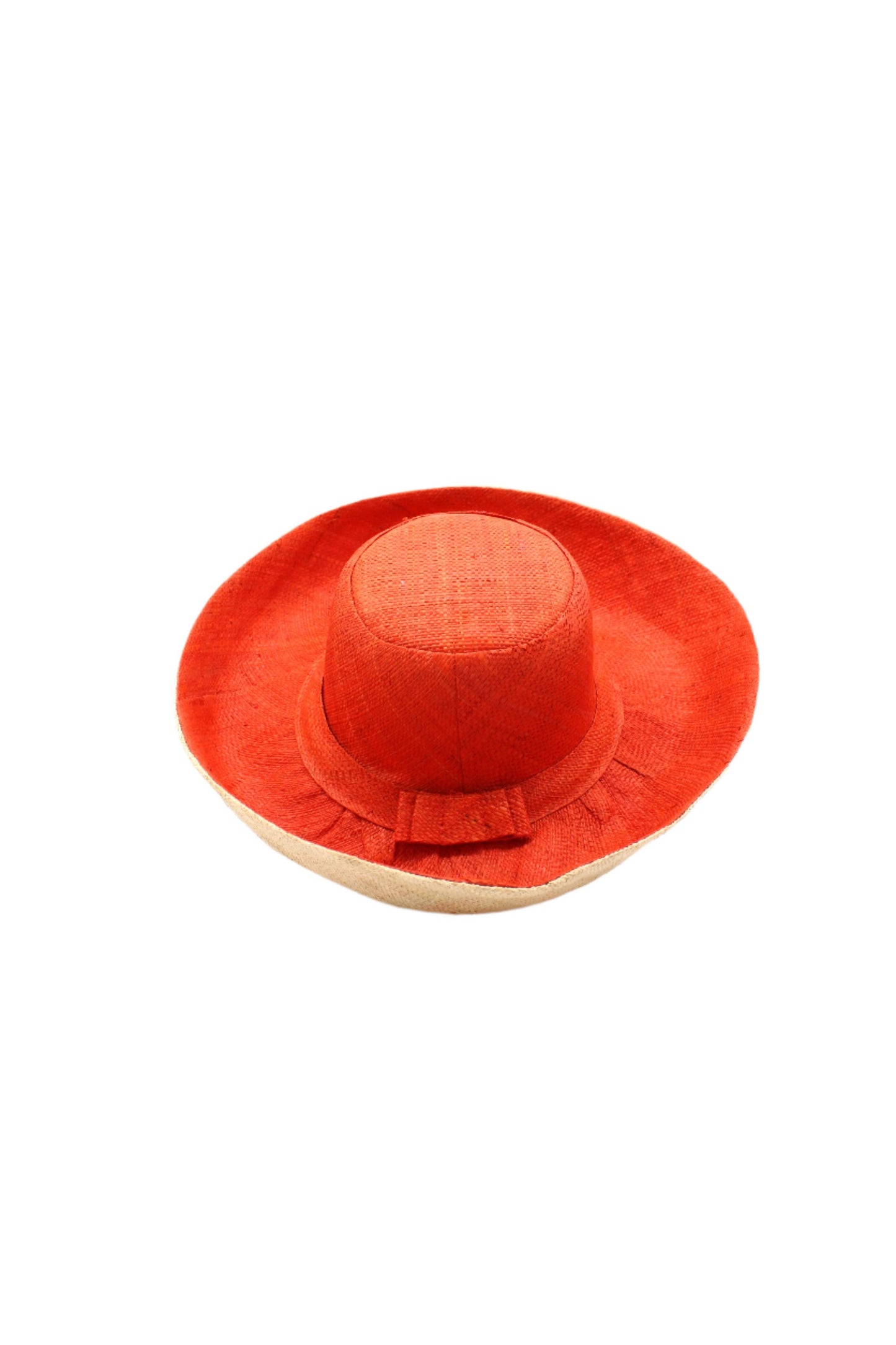 Monica 5" & 7" Wide Brim Two Tone Packable Straw Sun Hats: Saffron Two Tone / 7" Brim