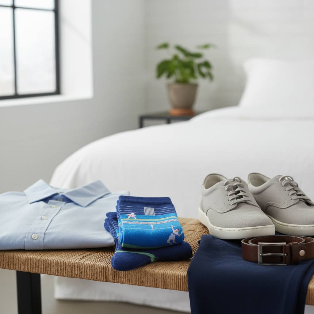 "Break Point" - Tennis Themed Fine Men's Socks