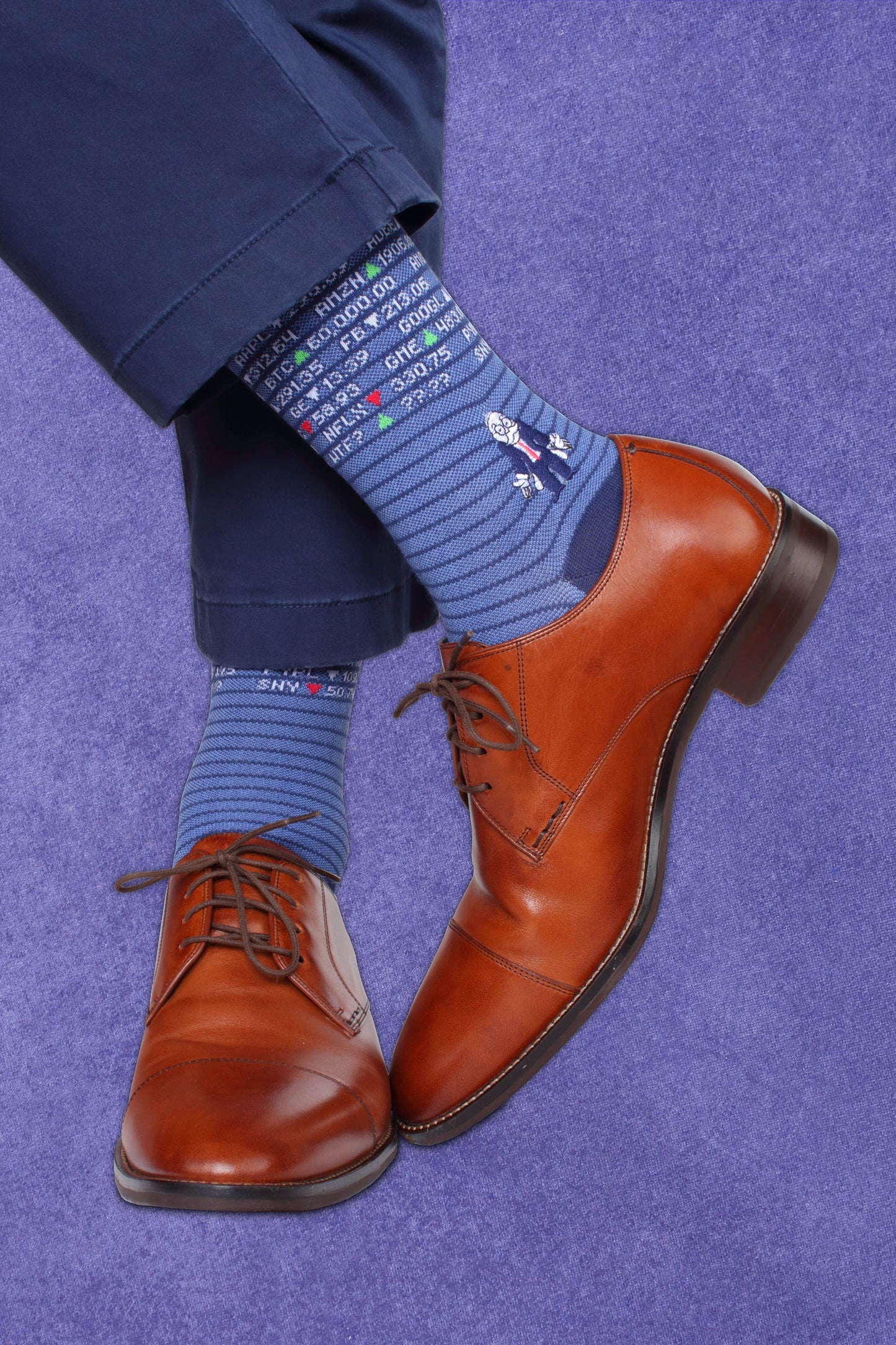 "Random Walk" - Finance Themed Fine Men's Socks