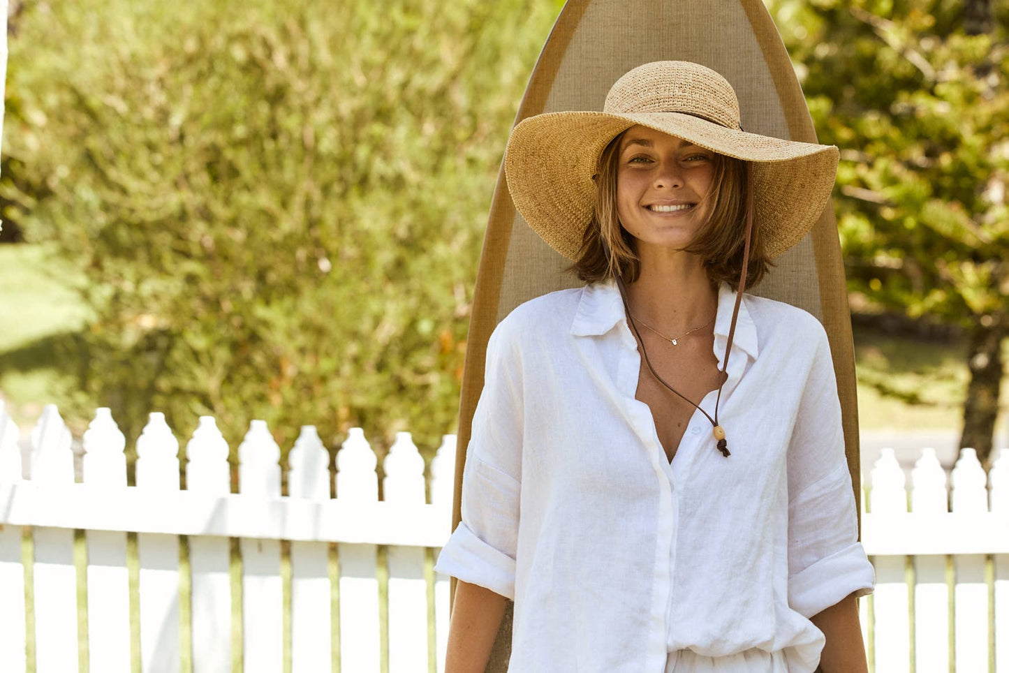 Tuscany Wide Brim Raffia Straw Hat: Natural / One Size