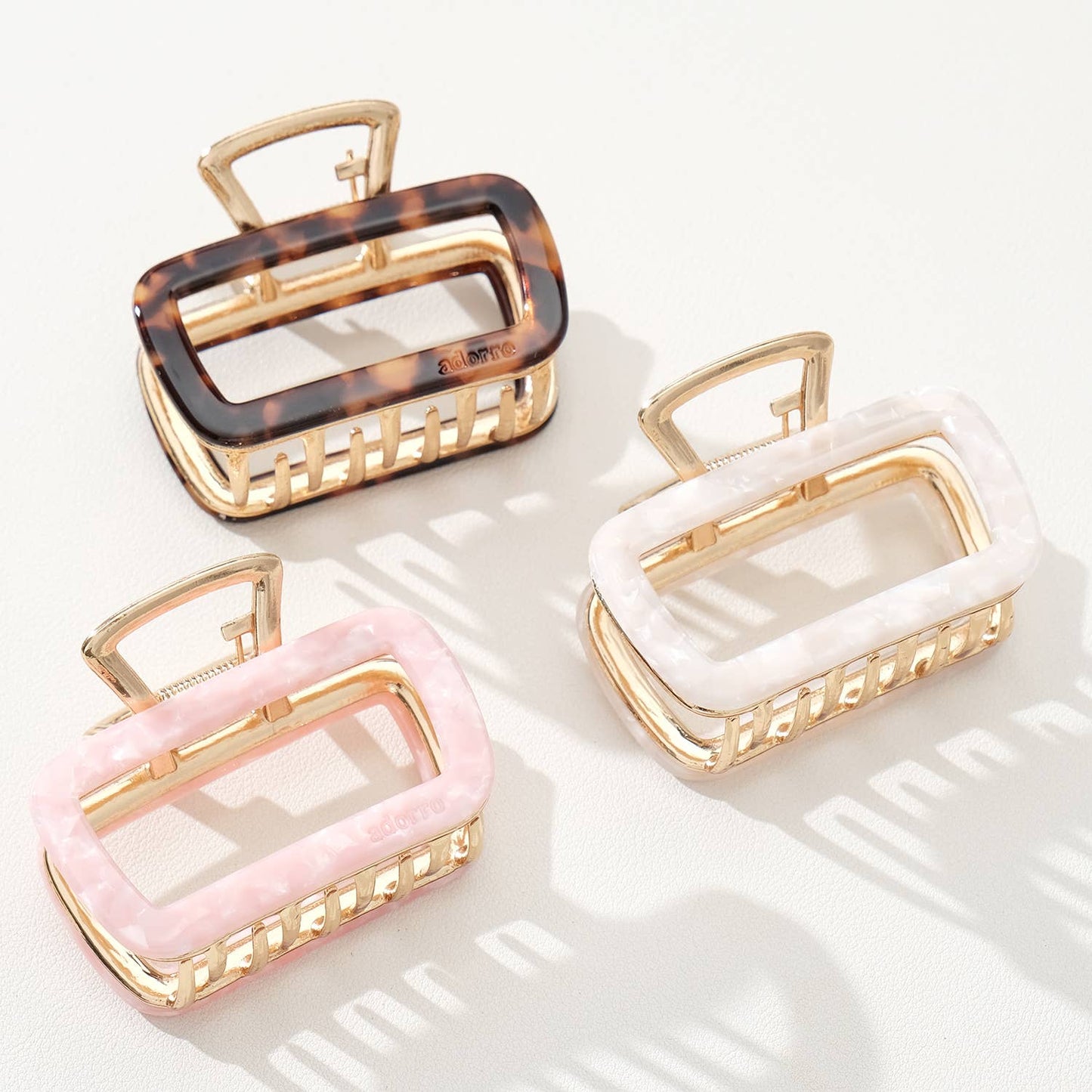Harlow Core Rectangle Metal Claw Clip - Medium/Large: Assorted