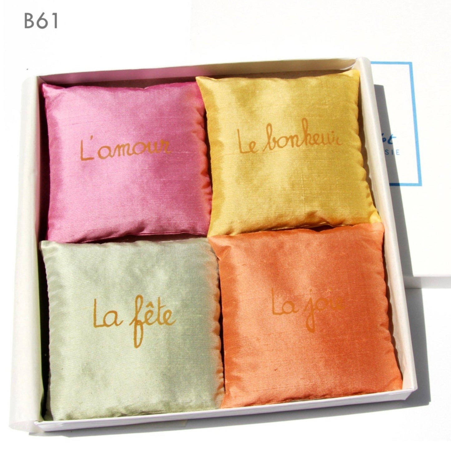 4 silk lavender sachets - 5 color sets - Mothers' Day gift: B45
