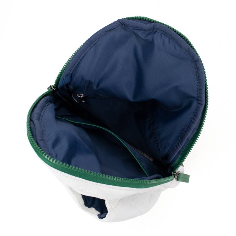 Pickleball Courtside Sling - White / Kelly Green