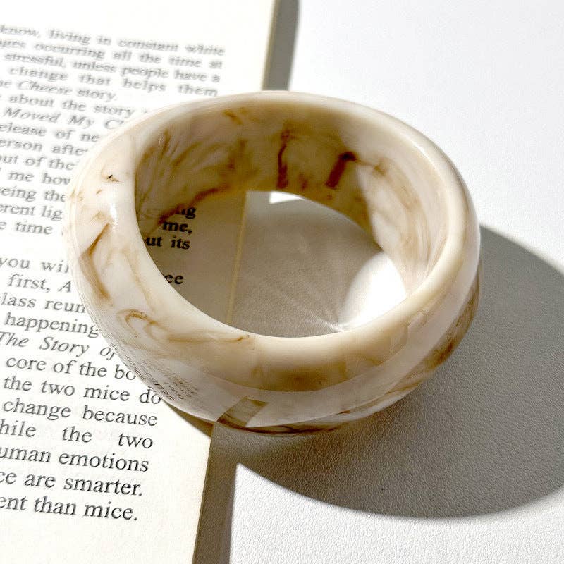 Irregular Wide Acrylic Simple Bracelets DP25B586: B
