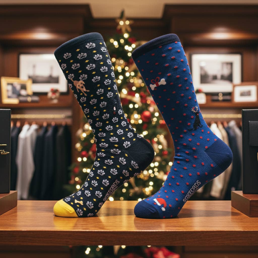"Paws & Effect" - Dog Themed Fine Men's Socks