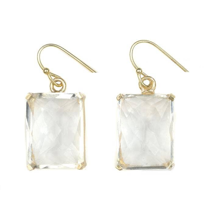 Pandora Earring - (11 Gemstone Options): Amethyst Quartz