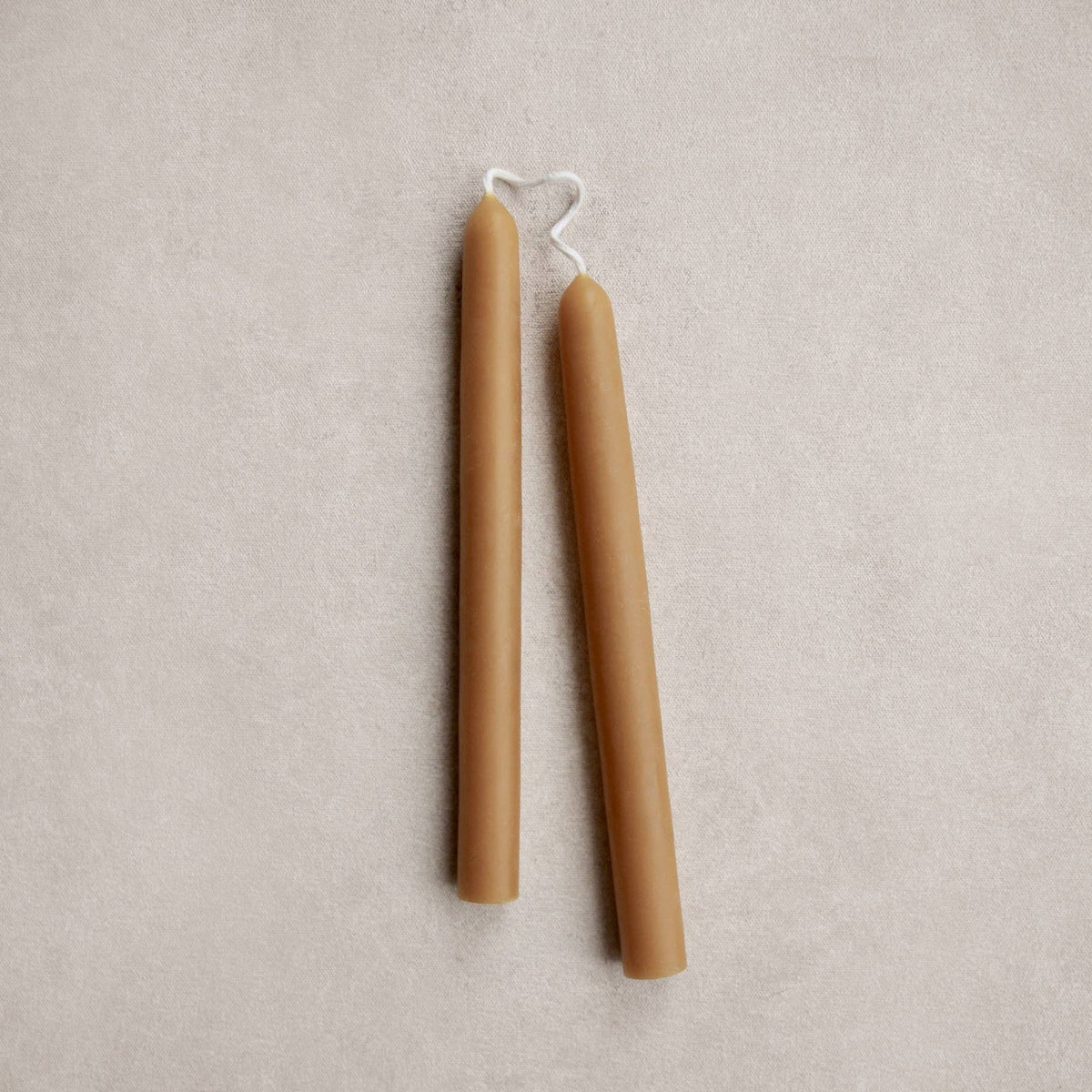 9" Heirloom Beeswax Taper Candles: Olive