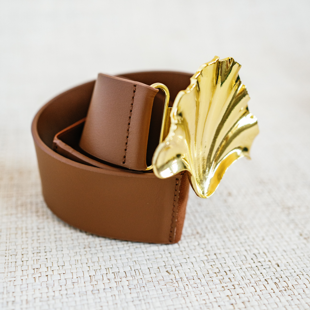 Brown Genuine Leather Interchangeable Stretch Belt: 2