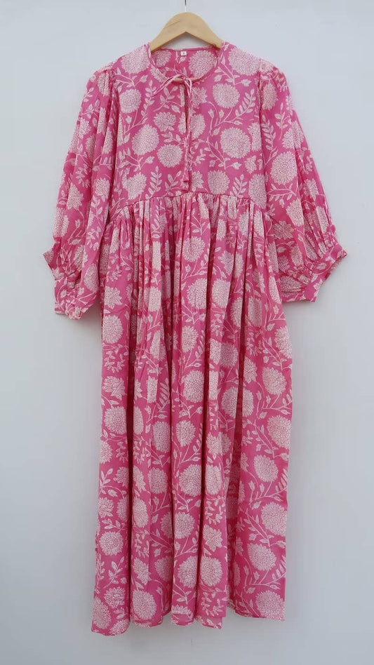 Floral Print Midi Dress Mini Dress Long Deep Neck Women Soft: Mini 87 cm / S