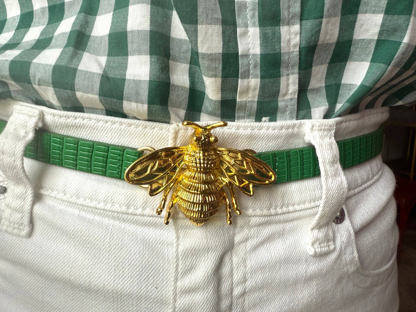 Gold Single Bee Belt Buckle