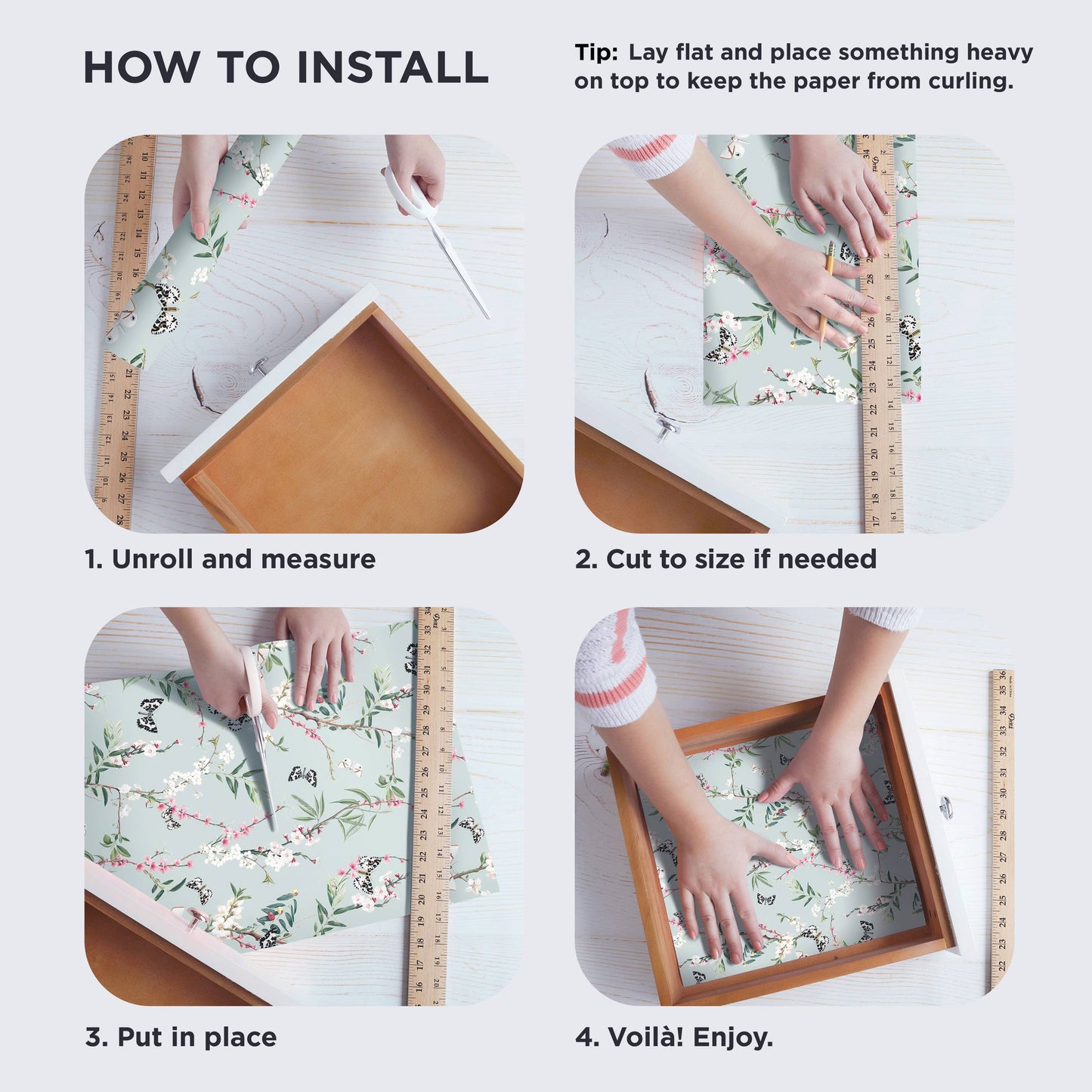Scented Drawer Liners - Gardenia Blossoms (6 Sheets)