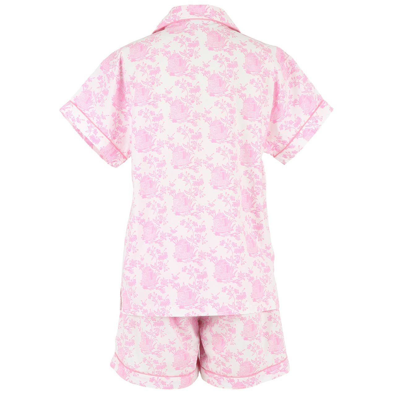 Pagoda Pink Short Sleeve Shorty Pajamas: S