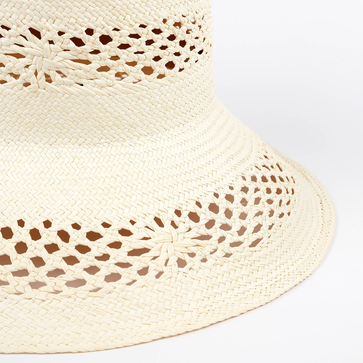 Rose Summer Bucket Hat - Limited Edition Straw Panama Hat: Small